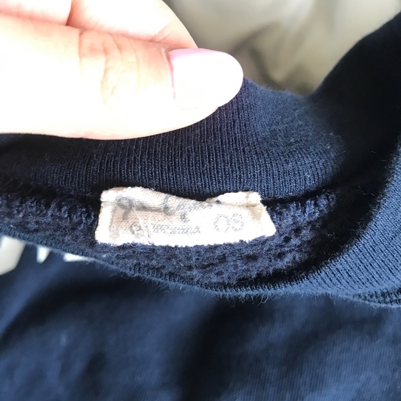 Navy Brandy Melville Malibu Crewneck - Picture 5 of 6